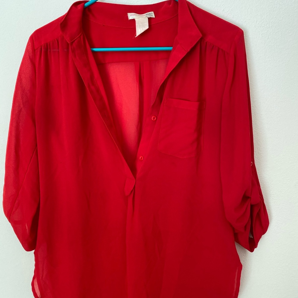 Red blouse